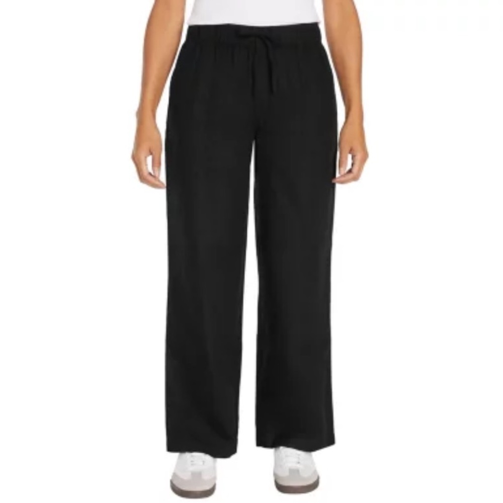 GAP Black Linen Wide Leg High-Waisted Pants XL